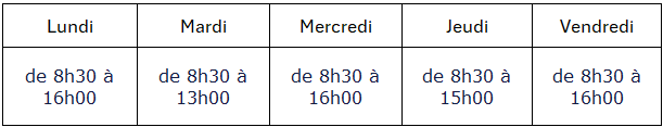 Horaires